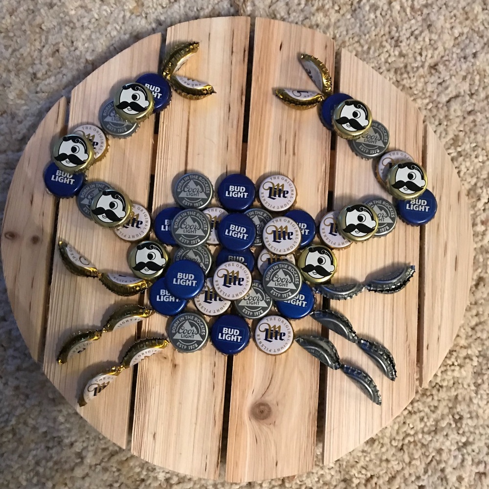 Crab bottle caps! Any size! Hand made by me!